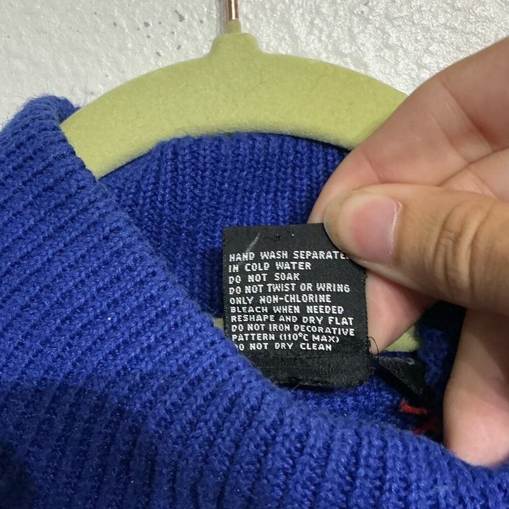 IB Diffusion Sport Blue Sequin Knit Vintage Sweater Sz M - Picture 7 of 13